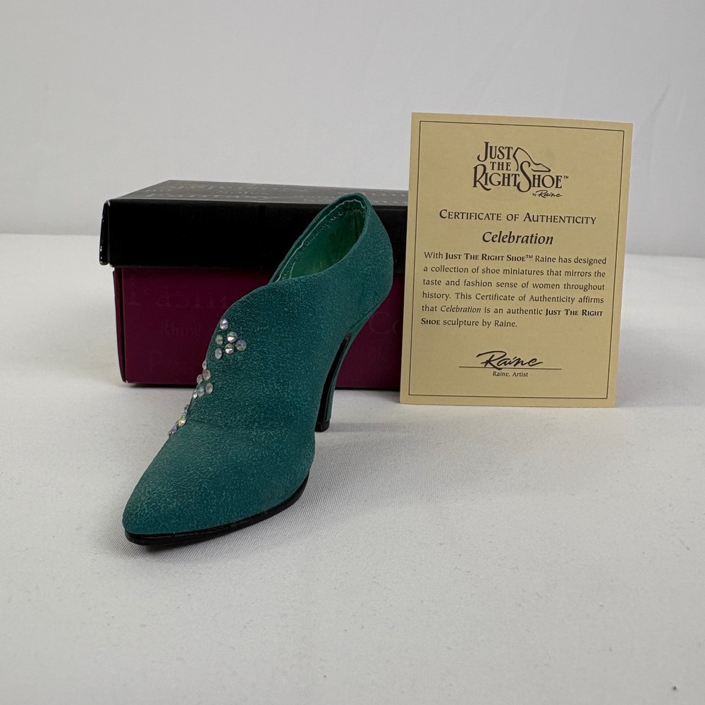 Vintage Just The Right Shoe By Raine Celebration Parkwest 25200 2000 COA Box